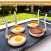 4-inch Silicone Fried Egg Rings Set, 4-pack, Round Mold for
