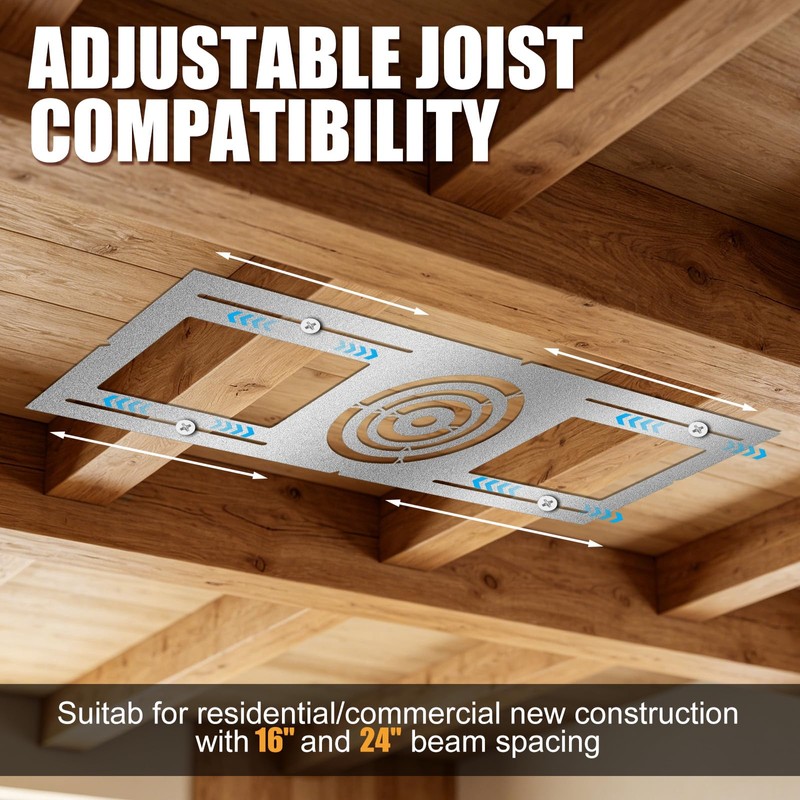 YXJSTO 24Pack Steel New Construction Mounting Plate, Recessed Light Housing