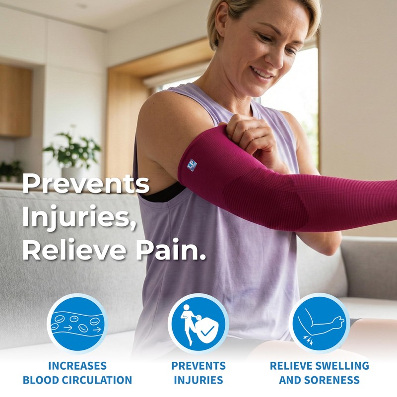 LP SUPPORT 668 Compression Elbow Sleeve - Arm Sleeve for