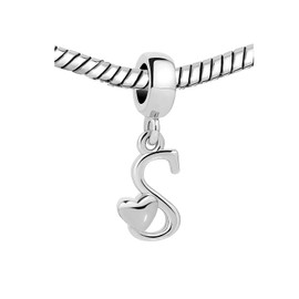 KunBead Jewelry Letter H Initial Charms Dangle Grandma 30 Birthday Moments Graduation Charm for Bracelet Necklace