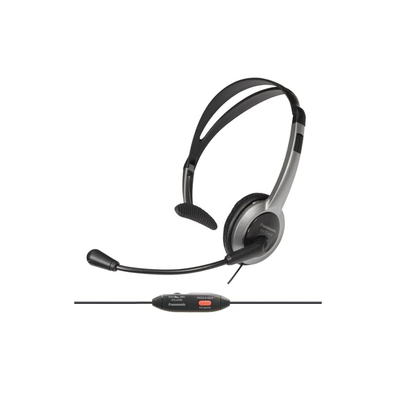 Panasonic KX-TCA430 Comfort-Fit, Foldable Headset with Flexible Noise-Cancelling Microphone and