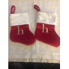 Merry Brite INITIAL MONOGRAMMED “h” MINI STOCKINGS 7" 2 PIECES