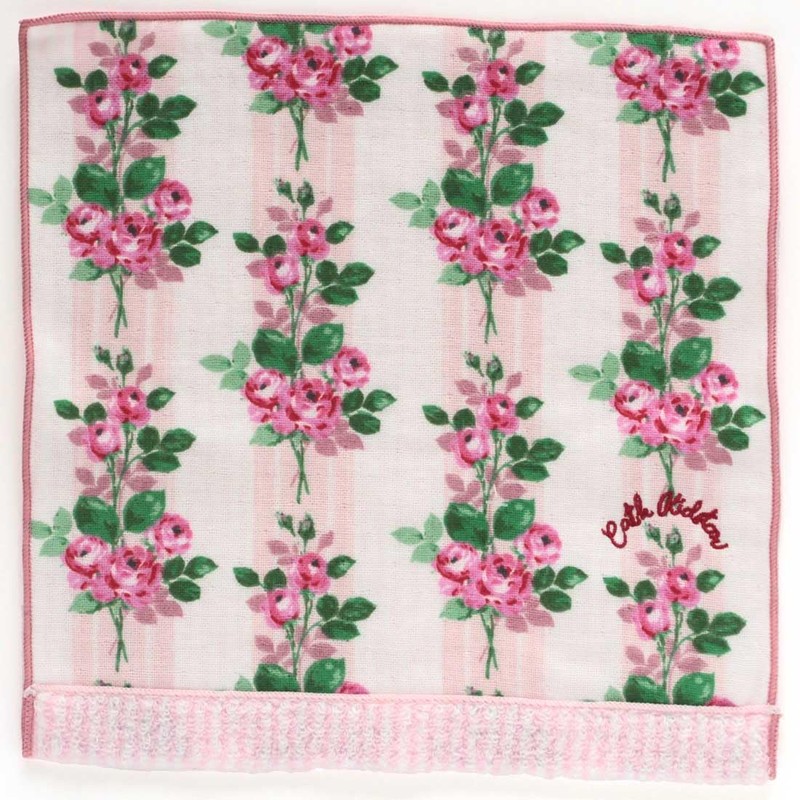 Cath Kidston 001360-0001-01 DECK STRIPE ROSE Front Gauze Front Towel
