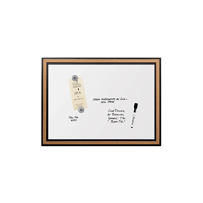 Quartet Dry-Erase Board/Whiteboard, 17"x23", Magnetic, Cork Frame (13765)