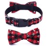 Malier Christmas Dog Collar and Bow tie with Classic Snowflake