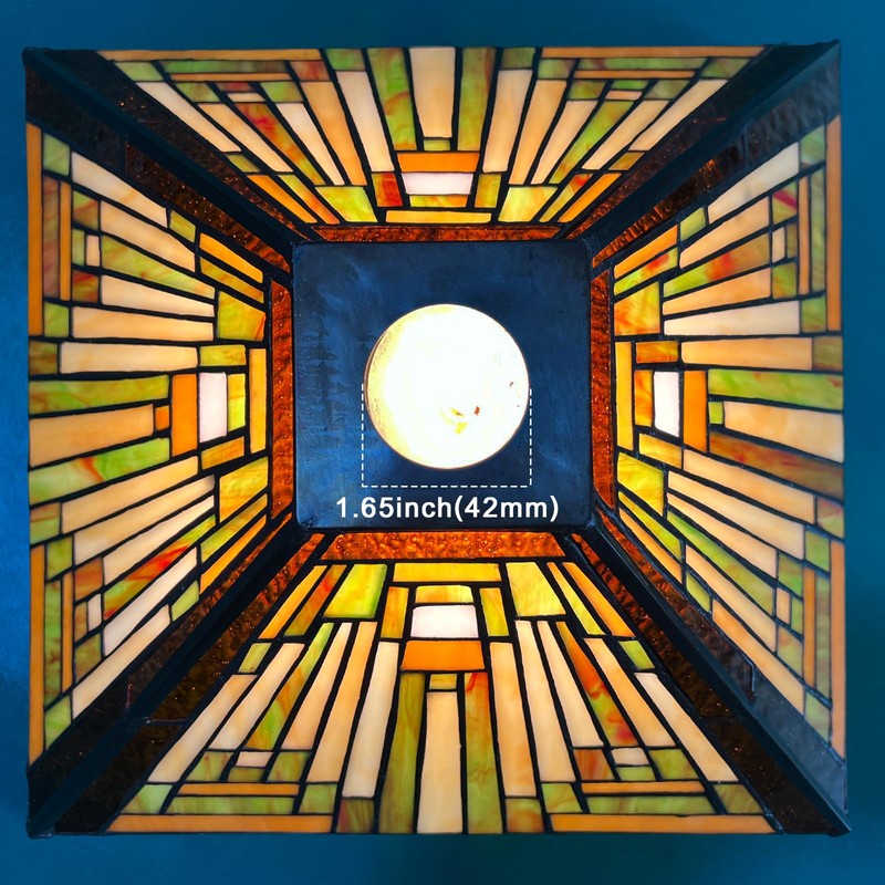 Capulina Tiffany Lamp Shade 12 Inches Wide Accessories Replacement Amber