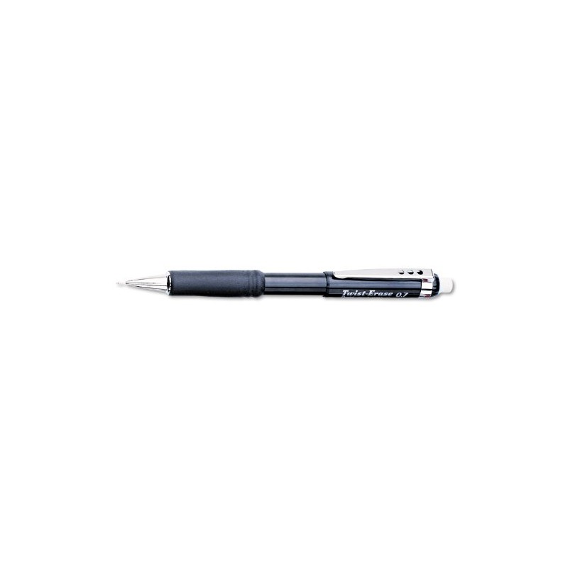 Pentel Twist-Erase III Automatic Pencil, 0.7 mm, Black