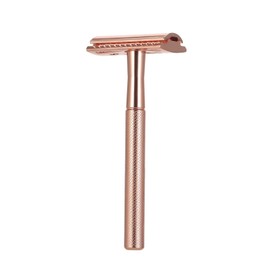 ZJchao Maquinilla de Afeitar de Seguridad, Maquinilla de Afeitar Reutilizable para Mujeres con Herramienta de de Acero Inoxidable de Primera Calidad, Negro, Plata, Oro Rosa de Reutilizable para Afeitarse la Cara y las Piernas (Oro rosa)
