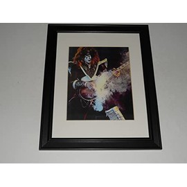 Cleveland Vinyl Framed Kiss Ace Frehley Guitar Smoking 1976 Destroyer Tour 14'' by 17''