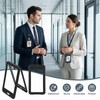3 PCS Id Badge Holder with Double-Sided Clear Windows, Vertical