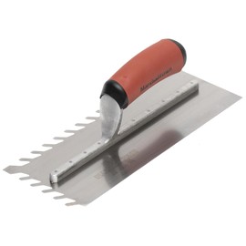 MARSHALLTOWN LayFlat Notched Trowel, 11" x 4 1/2" Blade Size, 1/2" Notch Sizes, Made In The USA, LF1211SD