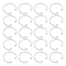 sourcing map 50Pcs 32mm Internal Retaining Ring Circlip, 304 Stainless Steel Internal Circlip Snap Rings C-Clips for Grooved Shafts Studs, Silver Tone