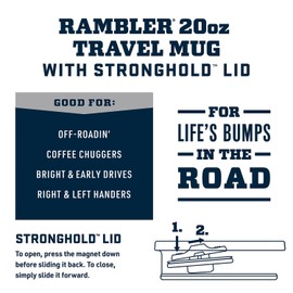 YETI Rambler 20 oz Travel Mug, Stainless Steel, Vacuum Insulated with Stronghold Lid, Key Lime