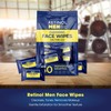 Retinol Mens Individually Wrapped wipes, travel essentials for Work, Gym