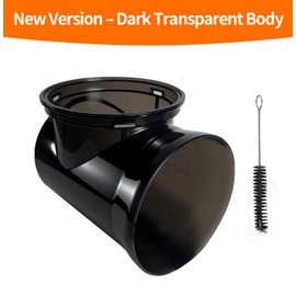 Dryer Vent Hose Connector Kit – 90 Degree Elbow for Tight Spaces, Transparent Black Upgrade, Fits 4” Aluminum & PVC Hoses, Better Than Magnetic Dryer Vent Connector