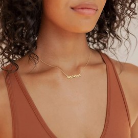 Mama Necklace for Women 18K Gold Plated Stainless Steel Delicate Mother's Necklace Memorable Gifts for Mom