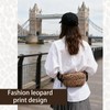 1-Piece Leopard Print Bag, Khaki Animal Print Bum Bag
