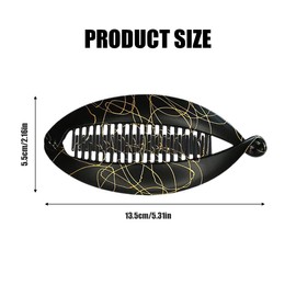 Pack of 3 Banana Clips Hair Clips Banana Fish Combs Fish Clips Banana Clip Hair Tinted Comb Grip Size 14 cm for Women Girls Banana Clip Vintage Fishtail Hair Clip French