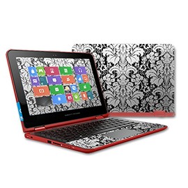 MightySkins Skin Compatible with HP Pavilion x360 11t Touch Laptop case wrap Cover Sticker Skins Floral Retro