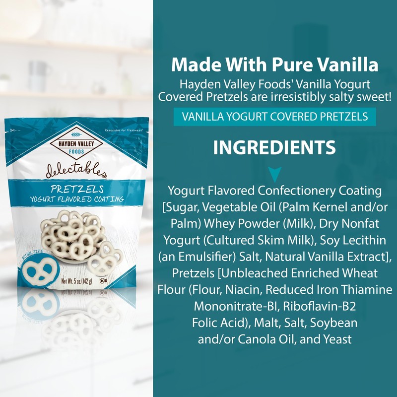 Hayden Valley Foods Vanilla Yogurt Flavored Covered Pretzels | 5oz