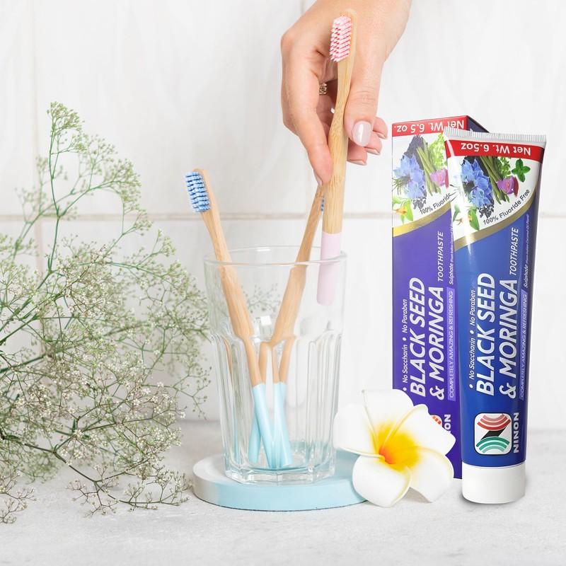 Black Seed & Moringa Toothpaste 6.5oz Each with 100% Deep