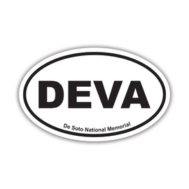 DEVA De Soto National Memorial Sticker for Water Bottle Phone Tumbler Hard hat - Four Pack