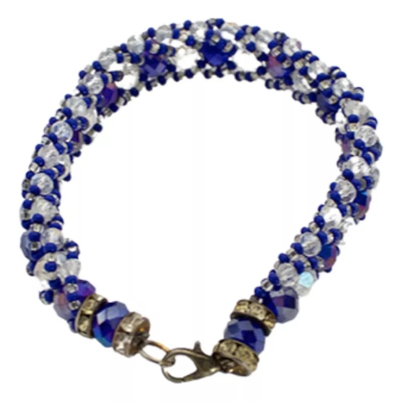 Ilde (pulsera) Tapete Yemayá (azul/cristalino) X Pieza