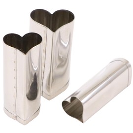Kanda 078107 18-8 Stainless Steel, Raw Cut, 3-Piece Set, Heart, Commercial Use