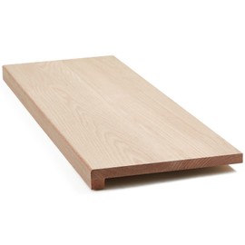 Yaocom Red Oak Solid Wood Stair Tread with Small (3/4") Profile Oak Treads Wood Treads (36in,Stair Tread with Square Nose)