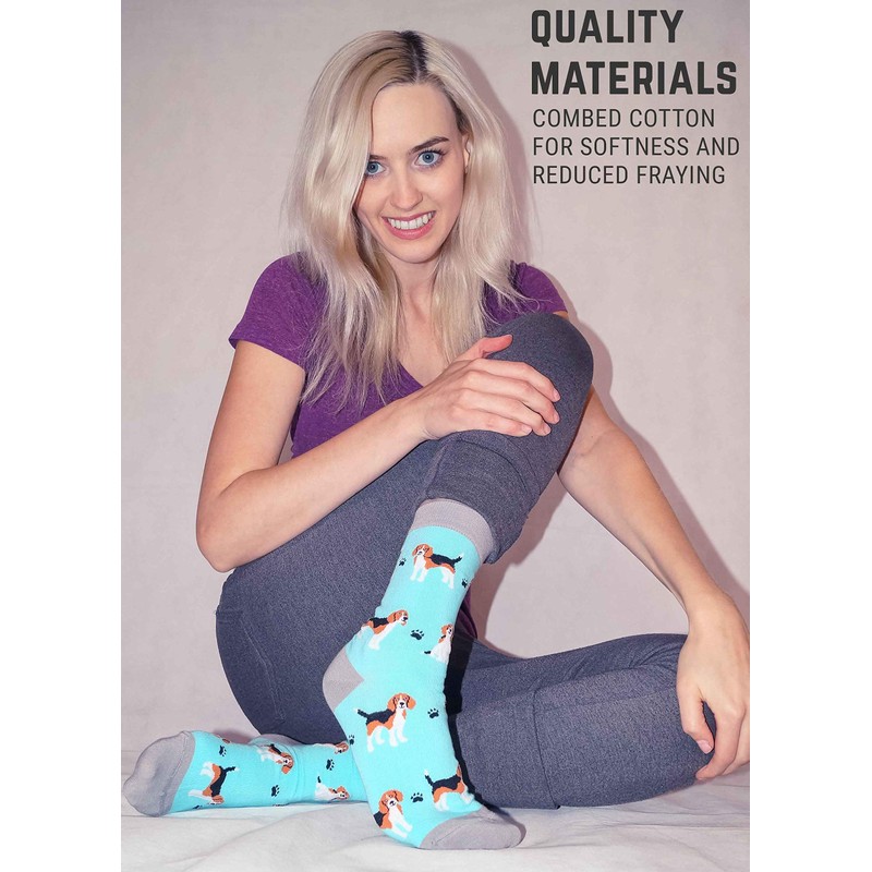 Calcetines de animales de alta calidad para mujer, Calcetines Beagle