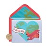 Papyrus Thank You Cards with Envelopes, Globe and Plane with