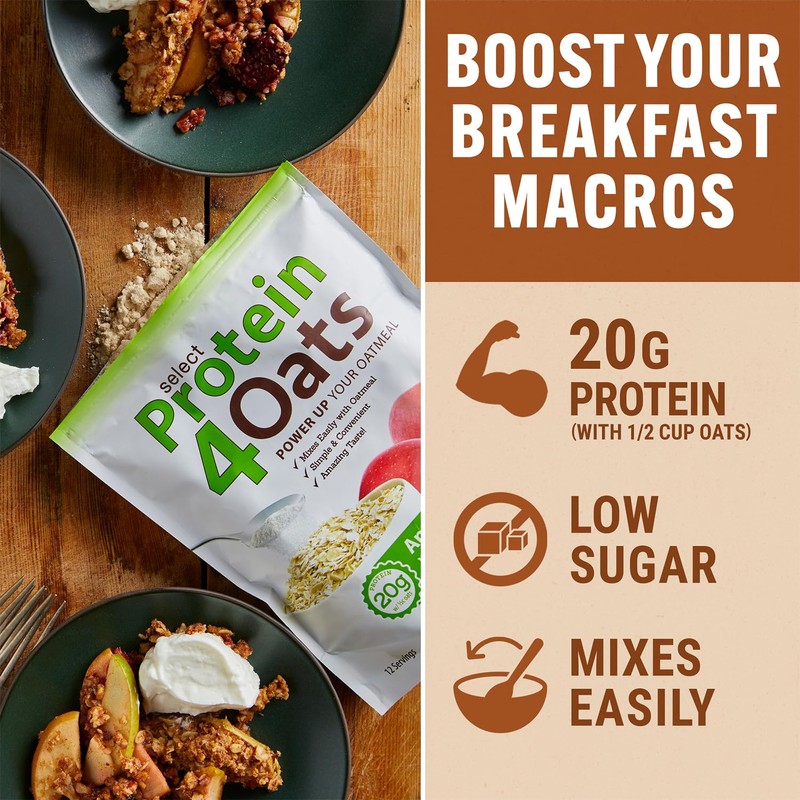 PEScience Protein4Oats, Powder to Make Amazing Tasting Protein Oatmeal, with