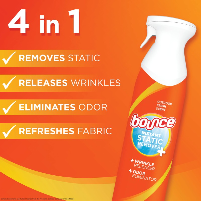 Bounce Anti Static Spray, 3 in 1 Instant Anti Static