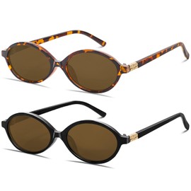 BOTEN Retro Oval Sunglasses for Women Men Small 90s Sun Glasses Trendy Round Shades Cute Designer Sunnies