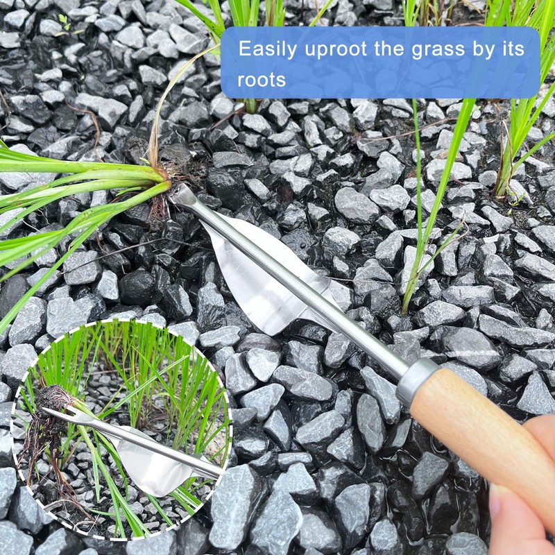 Gentpovth Pack of 2 Stainless Steel Gardening Hand Weed Cutters,