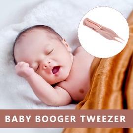 BESPORTBLE Booger Cleaning Tweezer Pink and Tool for Nose Ears Navel and Eye Cleaning with Skid Handle and LED Light Design for Newborn Care