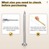 METALLIXITY Deck Screws (#8x2-1/2") 100Pcs, 410 Stainless Steel Wood Screw