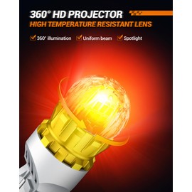 SEALIGHT 7440 7443 LED Bulb Red Brake Lights, 7441 7444 T20 992 W21W LED Bulb Super Bright 360° LED Bulbs 3020SMD with HD Projector 3000 Lumens for Tail Parking Lights, Pack of 2