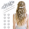 WHAVEL Rhinestone Hair Accessories 13PCS Silver Hair Clips Fancy Barrettes