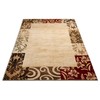 Well Woven Barclay Vane Willow Damask Beige Modern Area Rug