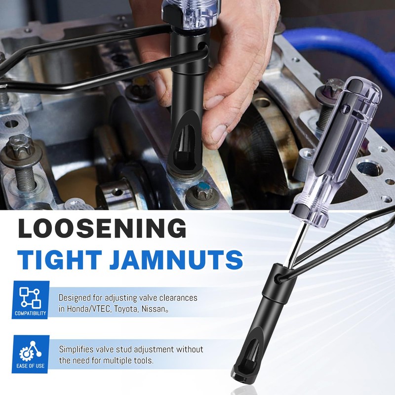 Lucxhcky Valve Adjusting Tool, 10mm Valve Eyelash Adjustment Tool, Jam