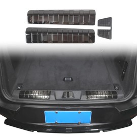 Stainless Steel Car Rear Bumper Protector Trim Compatible with Land Rover Range Rover Sport L461 2023-2024 Car Tailgate Back Door Sill Cover Scuff Plate Strip Guard Protection (Black)