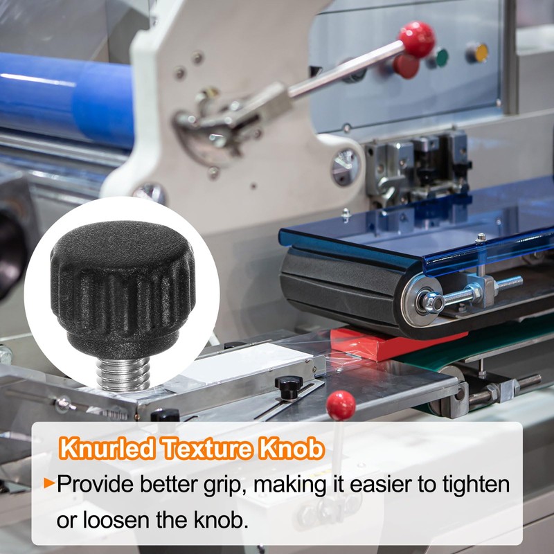 sourcing map 20pcs Knurled Clamping Knobs Thumb Screws M5 x