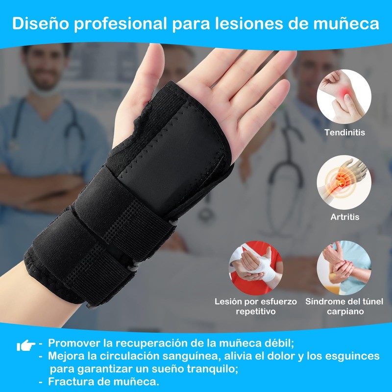 Muñequera Ortopedica Muñequeras de Soporte - Muñequera Tunel Carpiano Ajustable
