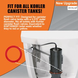 Flush Valve Seal for Kohler, 2-Pack GP1059291 Silicone Replacement for Toilet - Upgraded Leak-Proof Gasket Seal Kit Compatible with Kohler Canister, K-GP1059291