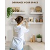 Marsmiles 32" Floating Shelves for Wall, Wooden Shelves with Invisible