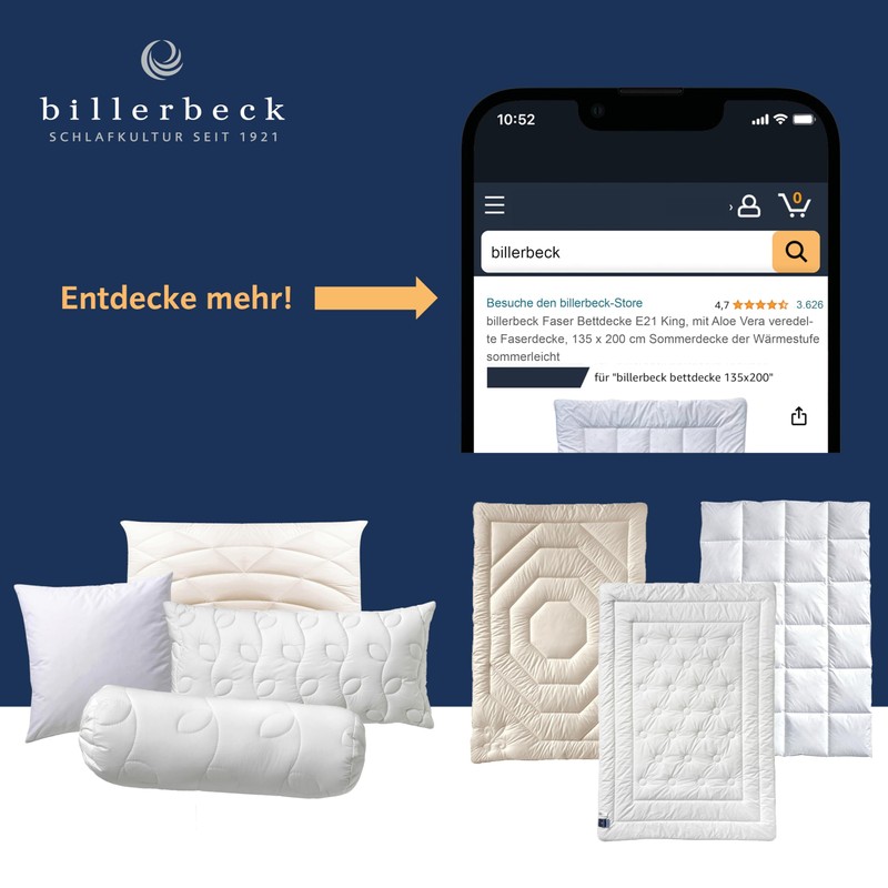 Billerbeck fibre 321 Classic-Clean pillow, 40 cm x 40 cm