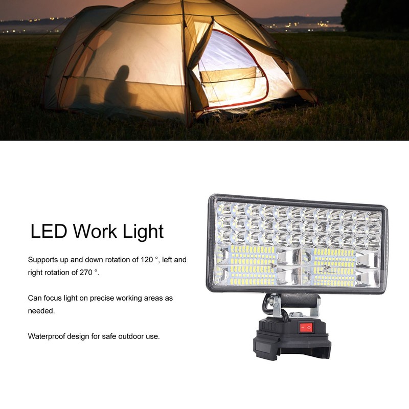 LED Work Light Cordless 6000lm High Brightness Waterproof Lamp for