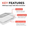 Sideways Cake Slice Containers with Hinged Lids – 30 Pack,