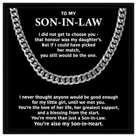 Gift for Son-in-Law Necklace Gift For Son-in-Law Cuban Chain for Son-in-Law Necklace for Son-in-Law Gift Birthday Gift For Son